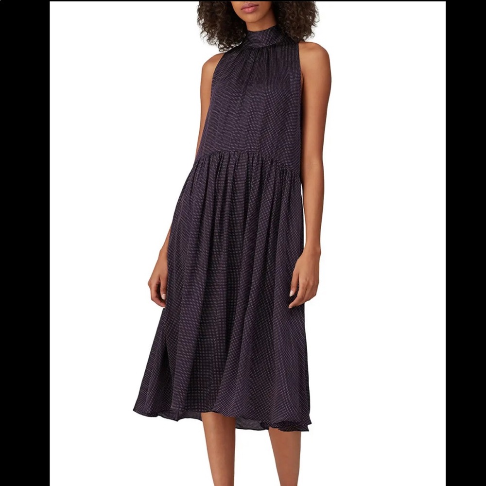 🆕 Club Monaco tie back dress robe burgundy lid de vin size 0